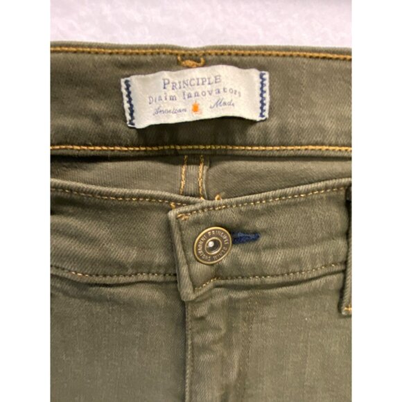 Principle Jeans NWT! 32 Mid Rise Skinny Dreamer Jackpot Olive Green $166 MSRP! - Picture 4 of 11